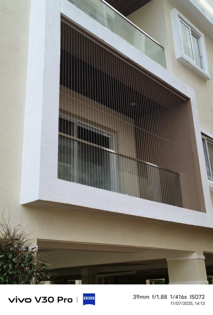 Balcony Invisible Grills Installation Done At OMR