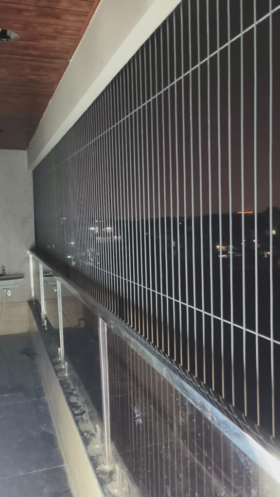 Invisible Grill for Balcony Installation Done By GSA Chennai