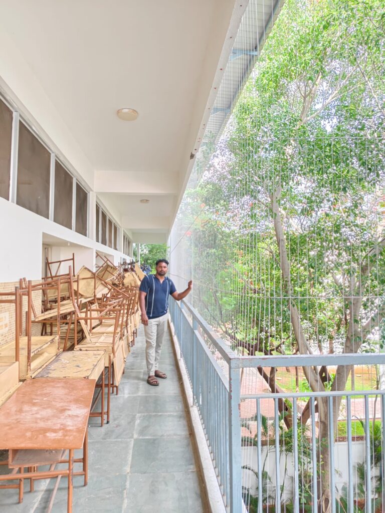 Installation of Invisible grills in Chennai done by GSA Invisible Grills